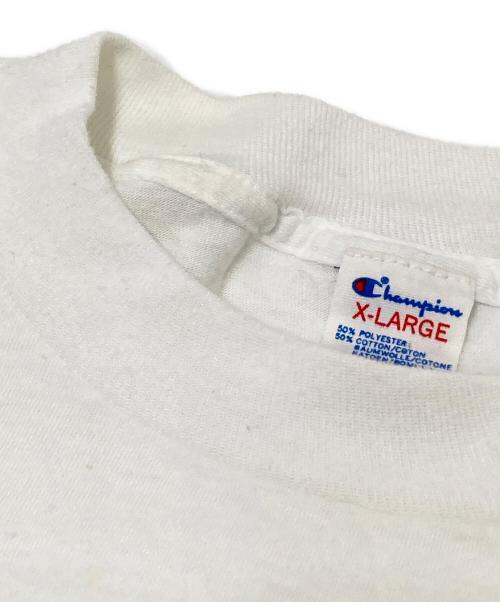 Champion（チャンピオン）Champion (チャンピオン) 80‘SプリントTシャツ ホワイト サイズ:XLの古着・服飾アイテム