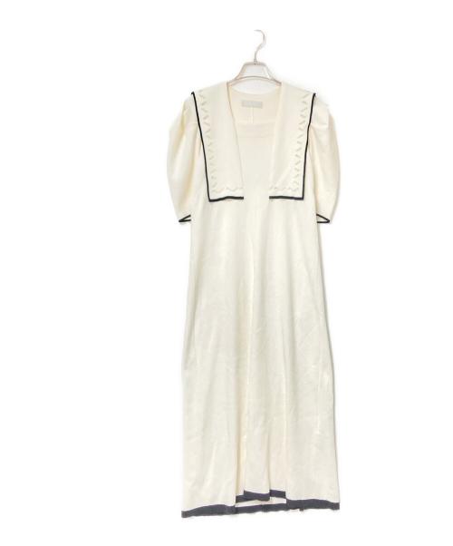 CELFORD（セルフォード）CELFORD (セルフォード) セーラーカラーニットワンピース ホワイト サイズ:38の古着・服飾アイテム