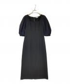 FRAY IDフレイ アイディー）の古着「レーススリーブIラインドレス」｜ブラック