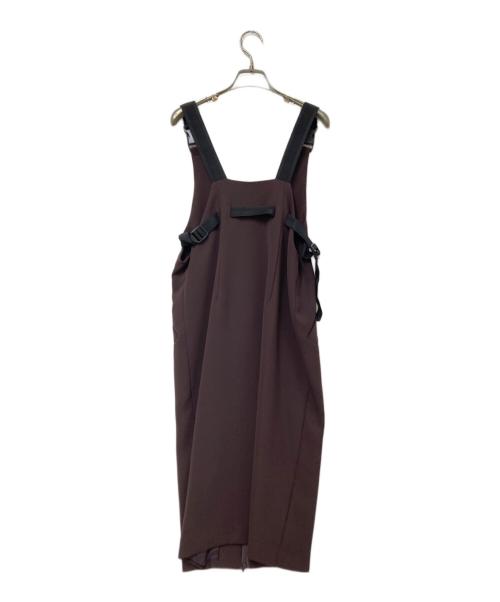 AULA（オーラ）AULA (オーラ) ダブルクロスジャンパースカート ブラウン サイズ:下記参照の古着・服飾アイテム