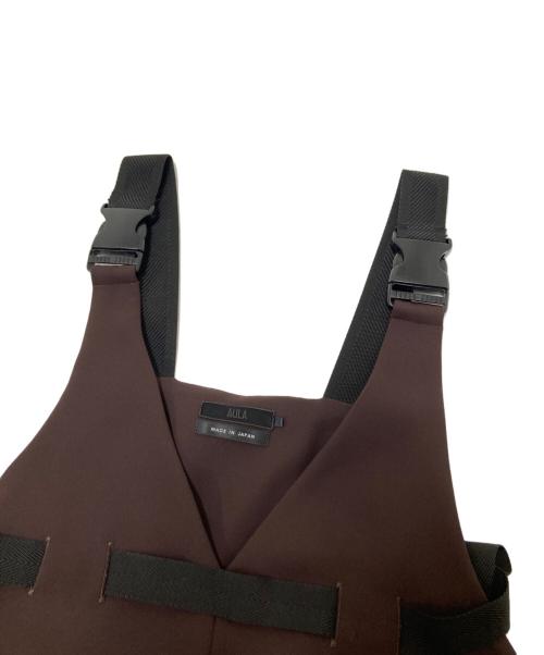 AULA（オーラ）AULA (オーラ) ダブルクロスジャンパースカート ブラウン サイズ:下記参照の古着・服飾アイテム