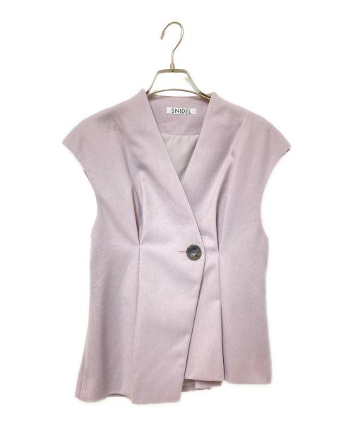 Snidel（スナイデル）Snidel (スナイデル) クラッシックジレジャケット&プリーツスカートセット ピンク×パープルの古着・服飾アイテム