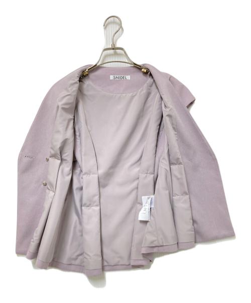 Snidel（スナイデル）Snidel (スナイデル) クラッシックジレジャケット&プリーツスカートセット ピンク×パープルの古着・服飾アイテム