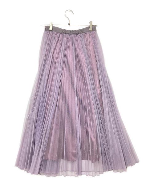 Snidel（スナイデル）Snidel (スナイデル) クラッシックジレジャケット&プリーツスカートセット ピンク×パープルの古着・服飾アイテム