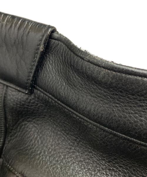 HAROLD'S GEAR（ハロルズギア）HAROLD'S GEAR (ハロルズギア) レザーバイカーパンツ ブラック サイズ:Mの古着・服飾アイテム