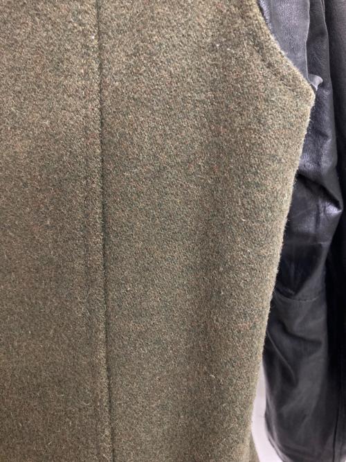 glamb（グラム）glamb (グラム) レザー切替ウールダブルライダースジャケット グリーン×ブラック サイズ:1の古着・服飾アイテム