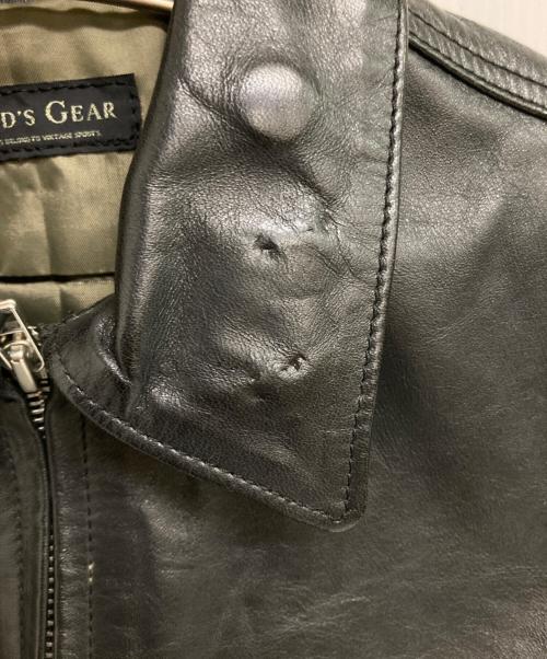 HAROLD`S GEAR（ハロルズギア）HAROLD`S GEAR (ハロルズギア) ホースハイドシングルライダースジャケット ブラック サイズ:不明の古着・服飾アイテム