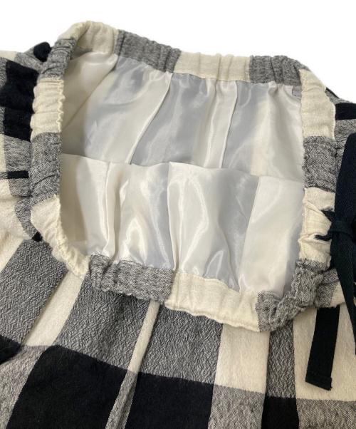 ina（イナ）ina (イナ) WoodyHouse 別注 ウールギンガムスカート ブラック×ホワイト サイズ:下記参照の古着・服飾アイテム