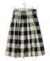 ina（イナ）の古着「別注 ウールギンガムスカート」｜ブラック×ホワイト