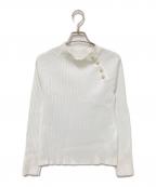 JUSGLITTYジャスグリッティー）の古着「パール付ニット」｜ホワイト