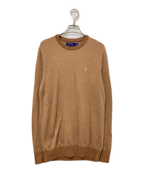 POLO RALPH LAUREN（ポロ・ラルフローレン）POLO RALPH LAUREN (ポロ・ラルフローレン) クルーネックニット ブラウン サイズ:XSの古着・服飾アイテム