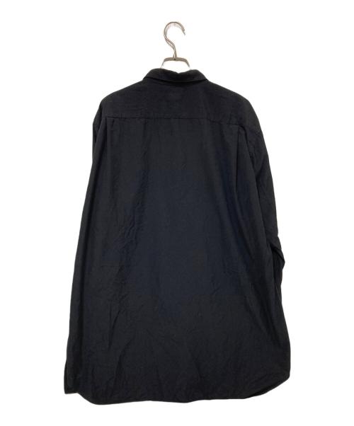 COMME des GARCONS HOMME PLUS（コムデギャルソンオムプリュス）COMME des GARCONS HOMME PLUS (コムデギャルソンオムプリュス) エステルスパンブロード厚製品後加工シャツ ブラック サイズ:XLの古着・服飾アイテム