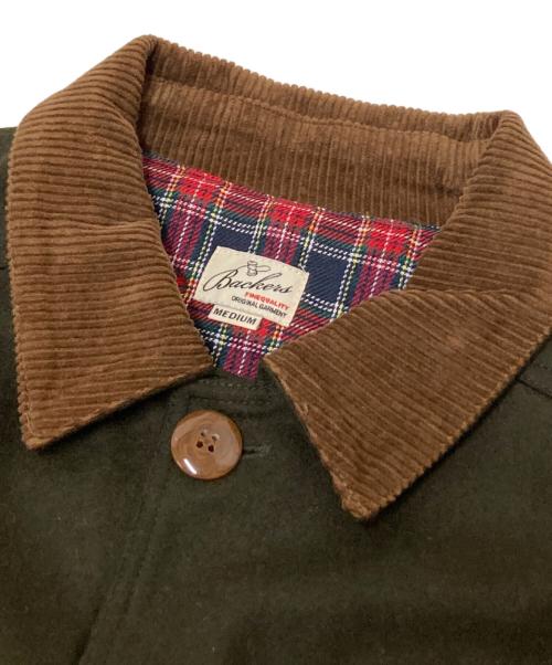 BACKERS（バッカーズ）BACKERS (バッカーズ) 襟コーデュロイジャケット オリーブ サイズ:Mの古着・服飾アイテム