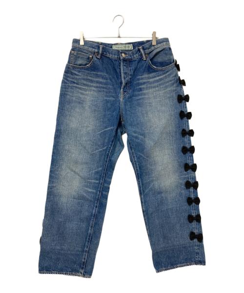 Tu es mon TRESOR（トゥ エ モン トレゾア）Tu es mon TRESOR (トゥ エ モン トレゾア) サイドリボンデニムパンツ インディゴ サイズ:4 LONGの古着・服飾アイテム