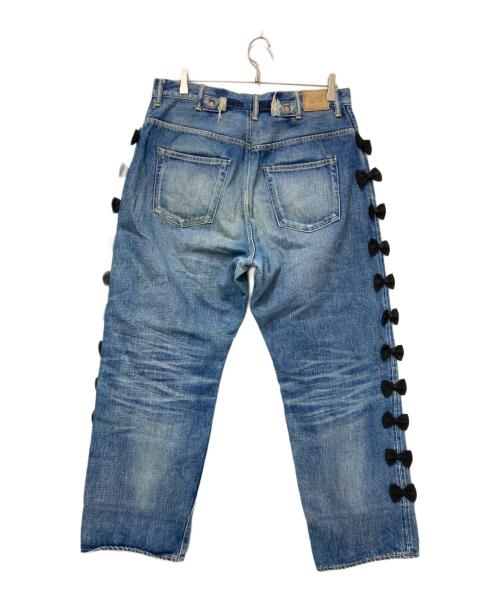 Tu es mon TRESOR（トゥ エ モン トレゾア）Tu es mon TRESOR (トゥ エ モン トレゾア) サイドリボンデニムパンツ インディゴ サイズ:4 LONGの古着・服飾アイテム