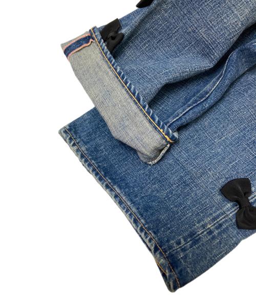 Tu es mon TRESOR（トゥ エ モン トレゾア）Tu es mon TRESOR (トゥ エ モン トレゾア) サイドリボンデニムパンツ インディゴ サイズ:4 LONGの古着・服飾アイテム