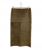 EVERYDAY I LIKE.エヴリデイ アイ ライク）の古着「スエードタイトスカート」｜ブラウン