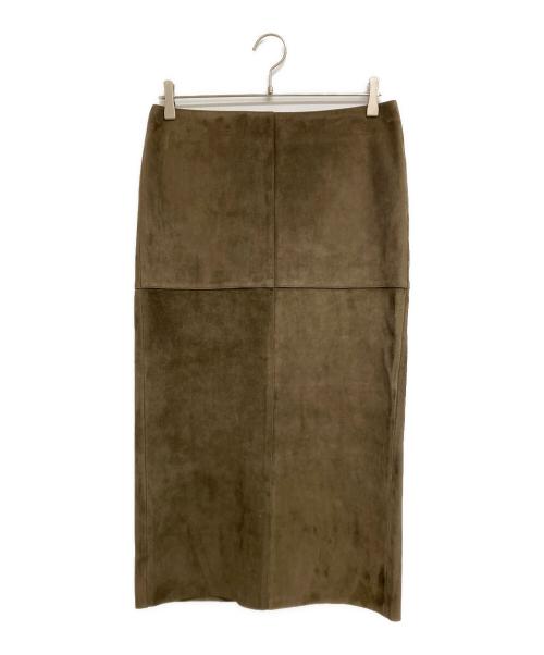 EVERYDAY I LIKE.（エヴリデイ アイ ライク）EVERYDAY I LIKE. (エヴリデイ アイ ライク) スエードタイトスカート ブラウン サイズ:38 未使用品の古着・服飾アイテム