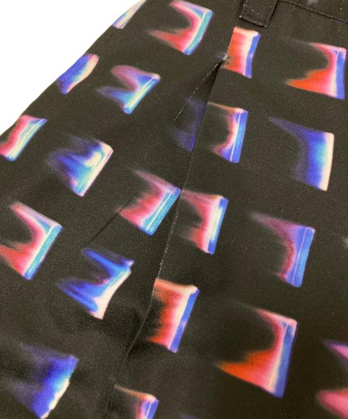 MAISON SPECIAL（メゾンスペシャル）MAISON SPECIAL (メゾンスペシャル) グラデーションカラーブロックプリント1タックワイドパンツ ブラック サイズ:02の古着・服飾アイテム