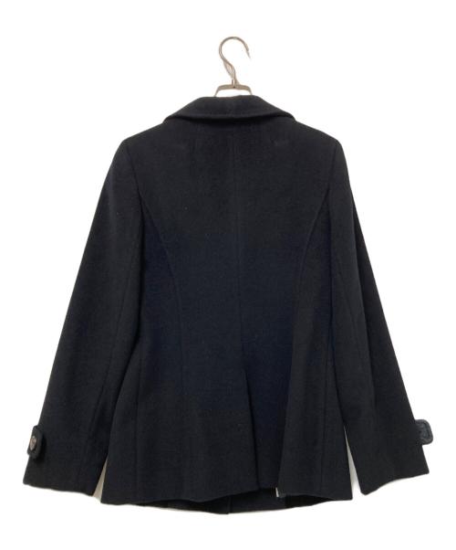 BURBERRY LONDON（バーバリーロンドン）BURBERRY LONDON (バーバリーロンドン) アンゴラ混コート ブラック サイズ:38の古着・服飾アイテム