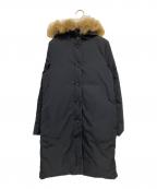 theoryセオリー）の古着「ファー付きダウンコート」｜ブラック