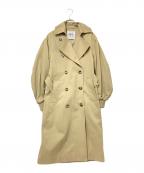 ZARAザラ）の古着「ロングトレンチコート」｜ベージュ