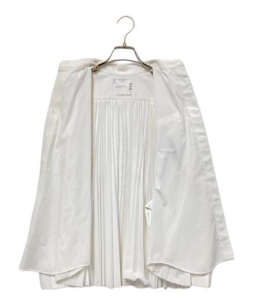 sacai（サカイ）sacai (サカイ) バックプリーツシャツ ホワイト サイズ:1の古着・服飾アイテム