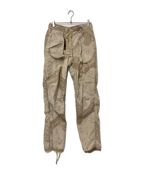US ARMY（ユーエスアーミー）US ARMY (ユーエスアーミー) カモ柄カーゴパンツ ベージュ サイズ:SMALL-LONGの古着・服飾アイテム