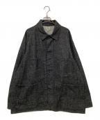 goldゴールド）の古着「RECYCLED WASTE SUVIN COTTON YARN 11.5oz. DENIM WORK COAT」｜ブラック