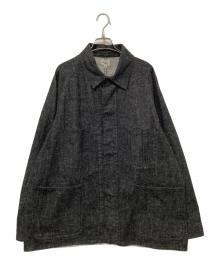 gold（ゴールド）の古着「RECYCLED WASTE SUVIN COTTON YARN 11.5oz. DENIM WORK COAT」｜ブラック