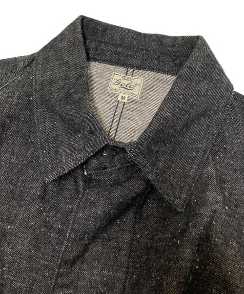 gold（ゴールド）gold (ゴールド) RECYCLED WASTE SUVIN COTTON YARN 11.5oz. DENIM WORK COAT ブラック サイズ:Mの古着・服飾アイテム