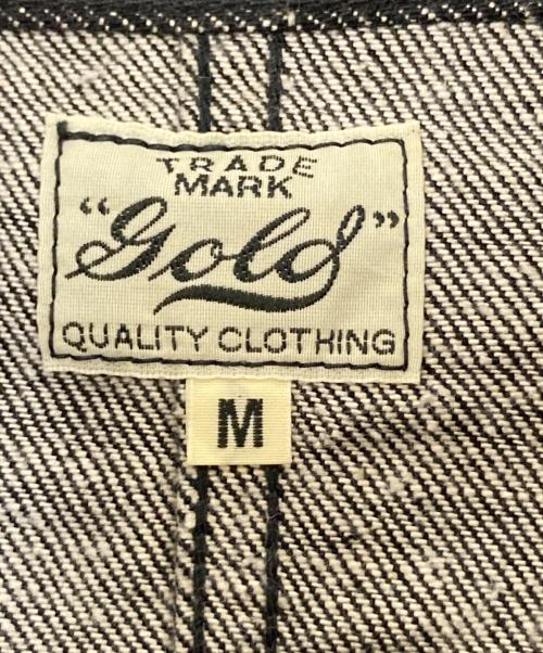 gold（ゴールド）gold (ゴールド) RECYCLED WASTE SUVIN COTTON YARN 11.5oz. DENIM WORK COAT ブラック サイズ:Mの古着・服飾アイテム