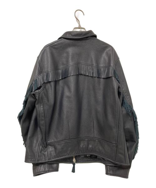 WYTHE（ワイス）WYTHE (ワイス) MUSTANG LEATHER JACKET ブラック サイズ:Lの古着・服飾アイテム