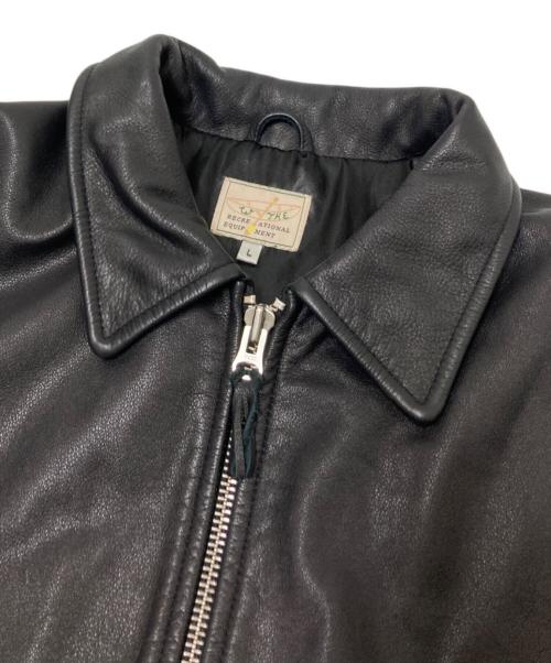WYTHE（ワイス）WYTHE (ワイス) MUSTANG LEATHER JACKET ブラック サイズ:Lの古着・服飾アイテム