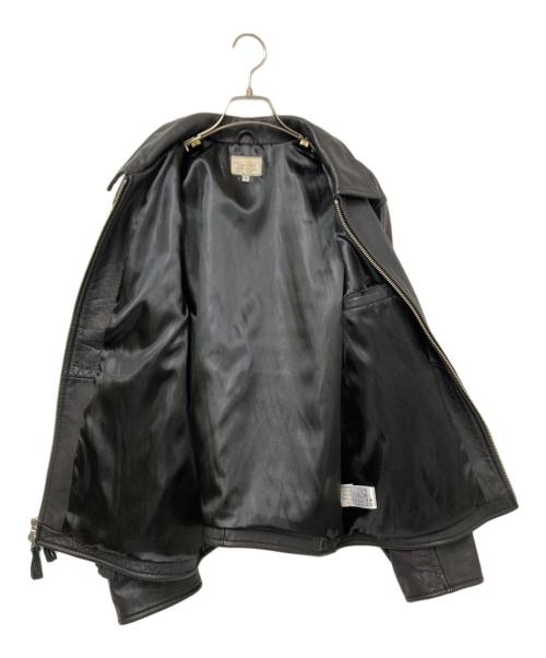 WYTHE（ワイス）WYTHE (ワイス) MUSTANG LEATHER JACKET ブラック サイズ:Lの古着・服飾アイテム
