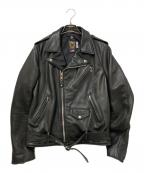 Schottショット）の古着「ワンスターダブルライダースジャケット」｜ブラック