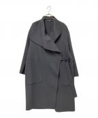 +Jプラスジェイ）の古着「カシミヤブレンドノーカラーコート」｜グレー
