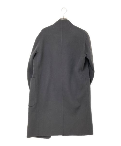 +J（プラスジェイ）+J (プラスジェイ) カシミヤブレンドノーカラーコート グレー サイズ:Mの古着・服飾アイテム