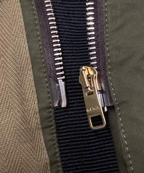 PAUL SMITH（ポールスミス）PAUL SMITH (ポールスミス) 裏地マルチカラーフェイクファーダウンコート オリーブ サイズ:Lの古着・服飾アイテム