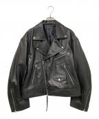 MAISON SPECIALメゾンスペシャル）の古着「Leather Riders Jacket」｜ブラック
