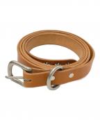 LIKEDREAMERSDO PRODUCTSライクドリームエスディーオー プロダクト）の古着「スタッズレザーナローベルト」｜ベージュ