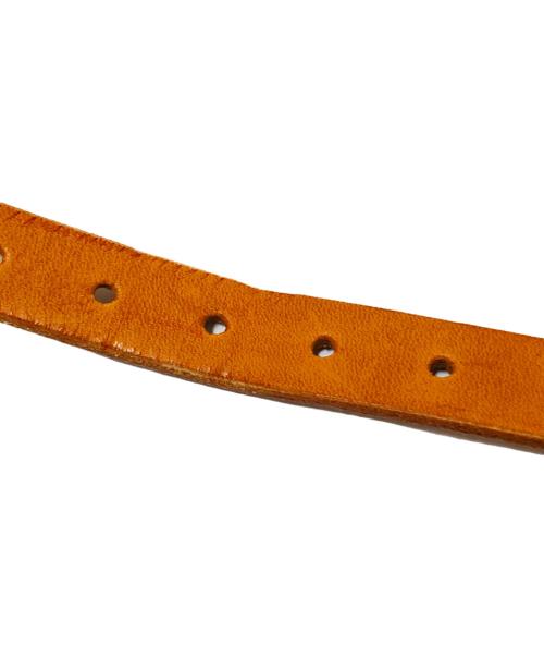 LIKEDREAMERSDO PRODUCTS（ライクドリームエスディーオー プロダクト）LIKEDREAMERSDO PRODUCTS (ライクドリームエスディーオー プロダクト) スタッズレザーナローベルト ベージュ サイズ:約80~91cmの古着・服飾アイテム