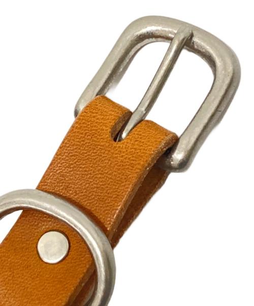 LIKEDREAMERSDO PRODUCTS（ライクドリームエスディーオー プロダクト）LIKEDREAMERSDO PRODUCTS (ライクドリームエスディーオー プロダクト) スタッズレザーナローベルト ベージュ サイズ:約80~91cmの古着・服飾アイテム