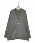 Traditional Weatherwearトラディショナルウェザーウェア）の古着「RIB 2PATCH POCKET NOCOLLAR JACKET」｜グレー