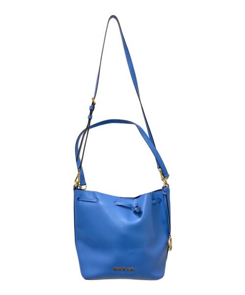 MICHAEL KORS（マイケル・コース）MICHAEL KORS (マイケル・コース) ドローストリングショルダーバッグ ブルー サイズ:下記参照の古着・服飾アイテム