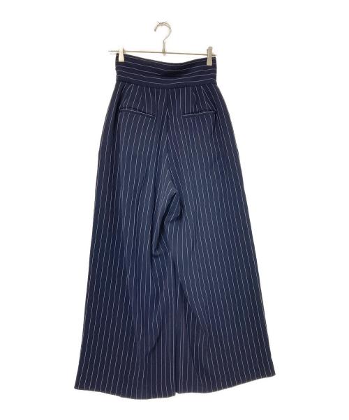 Ameri（アメリ）Ameri (アメリ) TURN BACK WAIST WIDE PANTS ネイビー×ホワイト サイズ:Sの古着・服飾アイテム