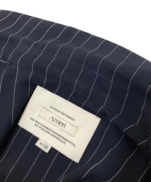 Ameri（アメリ）Ameri (アメリ) BACK CURTAIN OPEN HS JACKET ネイビー×ホワイト サイズ:Mの古着・服飾アイテム