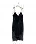 LE CIEL BLEU (ルシェルブルー) Crushed Velvet Cami Dress ブラック サイズ:38 未使用品：8000円