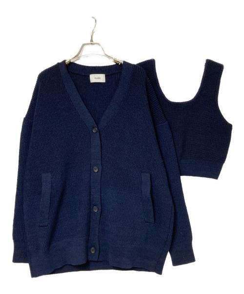 CLANE（クラネ）CLANE (クラネ) USTIER SET KNIT CARDIGAN ネイビー サイズ:2の古着・服飾アイテム