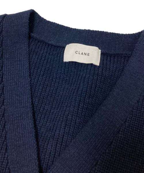 CLANE（クラネ）CLANE (クラネ) USTIER SET KNIT CARDIGAN ネイビー サイズ:2の古着・服飾アイテム